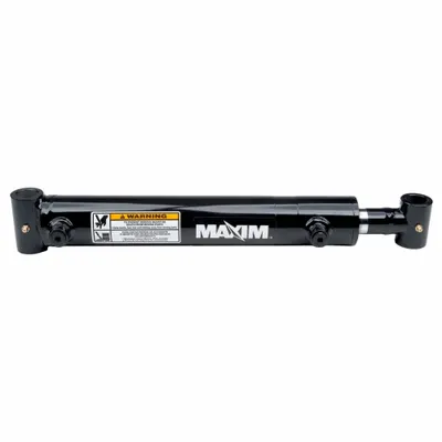 MAXIM Welded Hydraulic Cylinder: 4 in Bore Dia., 4 in Stroke Lg, 14 in Retracted Lg - Cross-Tube Mount Welded Hydraulic Cylinders