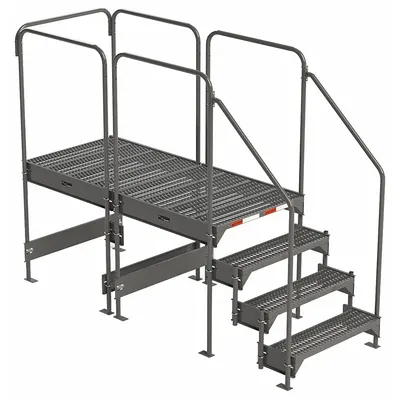 EGA Work Platform: 3 ft Platform Ht - Max, 34.6 in x 76.8 in, Steel - Configurable Single-Access Platforms