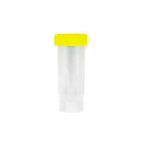 This 30 mL centrifuge tube is made of natural PPCO (polypropylene copolymer) and includes a yellow closure. It is graduated for volume measurement and supplied with caps. Suitable for sample separation and sedimentation in laboratory centrifuges