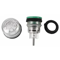 Plastic piston parts kit for SLOAN Crown Flushometers. Used to repair or rebuild flush valves in toilet applications. Includes components for commercial restroom maintenance.