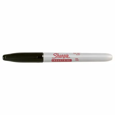 SHARPIE Ink Industrial Marker: 2 mm Tip Wd, Bullet, Black, Std Actuation Style - General Purpose Ink Markers