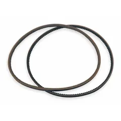 Banded V-belt for power transmission between pulleys in pneumatic systems and rotating equipment. Designed for high-torque applications where multiple belts are used to prevent flipping. Resistant to oil and heat.