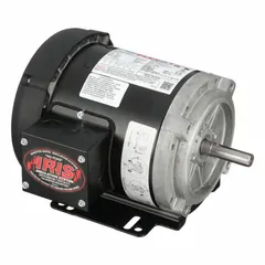 Totally enclosed fan-cooled (TEFC) 3-phase AC motor with C-face/universal mount. Delivers 1/2 hp at 3450 RPM on 208-230/460V AC, with full load current of 2.0-2.2/1.1 A. Suitable for industrial applications such as pumps, fans, conveyors, and machine tools.