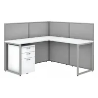 BUSH BUSINESS FURNITURE Modular Cubicle Workstation: 45 in Overall Ht, 60 in Overall Wd, White (MPN EOD360SWH-03K)