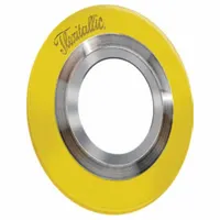 Spiral Wound Flange Gasket: PTFE Filler, 316L Stainless Steel Winding, For 3 1/2 in Pipe, 4 in ID (MPN 035030000085)