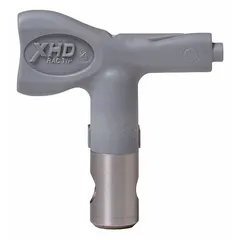 This GRACO airless spray gun tip features a 0.011 in orifice size and is designed for use with XHF series spray guns. It is compatible with model XHD001 and is suitable for applying paints, lacquers, and other coatings in industrial finishing, construction, and maintenance applications.