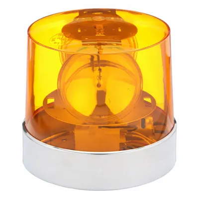 GROTE Flashing Beacon: Flashing Beacon, Amber, 8 7/16 in Overall Wd, 8 1/4 in Overall Ht - Vehicle Flashing Beacons