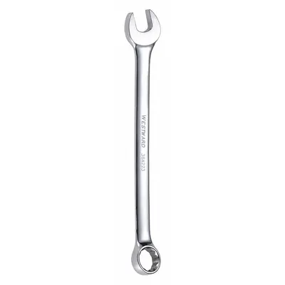 WESTWARD Combination Wrench: Alloy Steel, Chrome, 8 mm Head Size, 5 1/2 in Overall Lg - Metric 12-Point Combination Wrenches