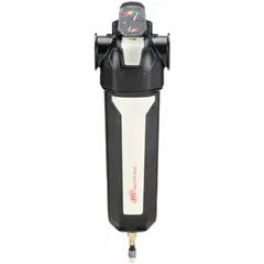 Particulate filter for dirt and water removal in compressed air systems. Aluminum body with 1 1/2 in NPT connections. Rated for 235 cfm flow and 250 psi maximum operating pressure. Used to protect pneumatic tools, valves, and instrumentation from particulate contamination.