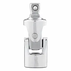 This 1/4" drive hand flex socket adapter features a square drive type with 1/4-inch input and output drive sizes. The chrome finish provides corrosion resistance. It is used to access fasteners in confined or angled spaces where a straight socket cannot reach, common in automotive repair and equipment maintenance.