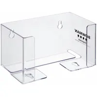 BOWMAN DISPENSERS Face Mask Dispenser: PETG Plastic, Clear, 4 3/8 in H x 7 3/4 in W x 4 1/8 in D (MPN FP-121)