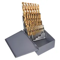 CHICAGO-LATROBE Jobber Length Drill Bit Set: 29 Pc, 1/16" to 1/2" by 64ths, 135° Split Point (MPN 69870)