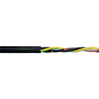 CHAINFLEX Motor Cable: 10 AWG, 4 Conductors, Order by the Foot, TPR Jacket - Continuous Flexing Power Cables