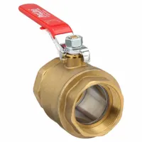 APPROVED VENDOR Manual Two-Way Ball Valve: 2 in, Brass, Straight, FIP x FIP, Full Port Ball Port (MPN 107-818)