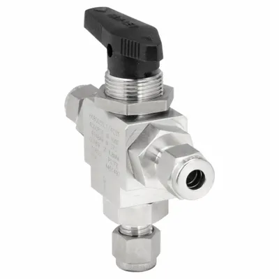 HAM-LET H-6800-SS-L-1/4-CST Three-Way Ball Valve - Stainless Steel Ball Valves