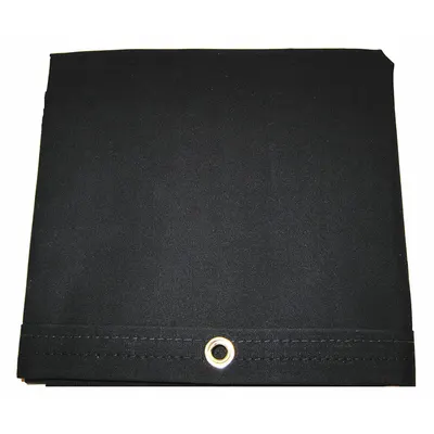 MAURITZON Tarp: 5.75 ft Lg, 5.75 ft Wd, Heavy Duty, 20 mil, Cotton Canvas, Black - Canvas Tarps