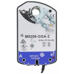 Proportional spring return actuator for HVAC dampers, delivering 70 in-lb torque over a 90° stroke. Operates on 24V AC/DC with hardwired connection and self-centering clamping shaft. Provides fail-safe spring return on power loss. NEMA 2 / IP54 rated for indoor use.