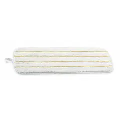 Microfiber finish applicator pads for applying polishes, waxes, and sealants. White/yellow color indicates fine finishing grade. 5-inch width allows precise, swirl-free application. Pack of 10.