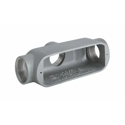 HUBBELL KILLARK Conduit Outlet Body: Aluminum, 3/4 in Trade Size, TB Body, 7 cu in Body Capacity - TB - Tee Type