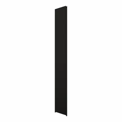 HADRIAN Pilaster: Stainless Steel, Powder-Coated, Black, 82 in Ht, 23 in Wd - Pilasters for Bathroom Partitions