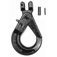 DAYTON Slip Hook: 3,500 lb Working Load Limit, 80 Hook Grade, Steel, 9/32 in Material Thick, Clevis