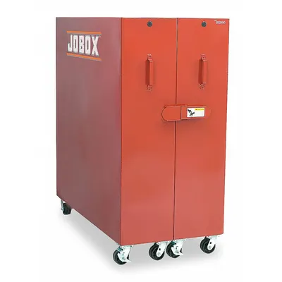 CRESCENT JOBOX 58 cu ft Clamshell Jobsite Cabinet, Brown, Padlock Hasp - Clamshell Jobsite Cabinets