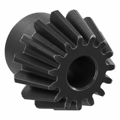 KHK GEARS Bevel Gear: Straight, Gear Ratio 3, Module m 2, 15 Teeth, Black Oxide-Coated Steel - Straight Teeth Metric Bevel Gears & Pinions