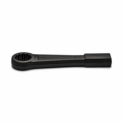 WRIGHT Striking Wrench: Steel, Black, 3 3/8 in Head Size, 14 1/8 in Overall Lg - SAE, Straight Handle, 12-Point, Striking Box End Wrenches