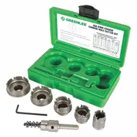 GREENLEE Hole Cutter Kit: 6 Pieces, 1/8 in Max. Cutting Dp, Carbide Tipped, 4/6 Teeth (MPN 660)
