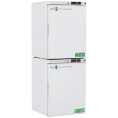 General purpose lab refrigerator-freezer with 5.2 cu ft refrigerator capacity. Features a swing solid door and manual defrost method. Suitable for storing temperature-sensitive reagents, samples, and media in laboratory environments.