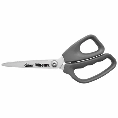 CLAUSS Shear: Right-Hand, 8 in Overall Lg, Straight, Stainless Steel, Pointed - Offset Plastic-Handle Scissors
