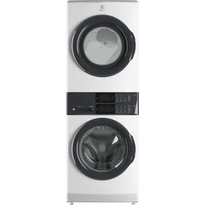 ELECTROLUX Washer Dryer Combo: Gas, White, 4.4 cu ft Washer Capacity - Stacked Washing Machines & Dryers