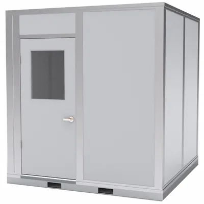 PORTA-KING 4-Wall Assembled In-Plant Office, Gray, STC 25 - 4-Wall Assembled In-Plant Offices