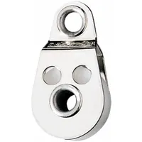 RONSTAN Pulley Block: Fixed, 1 Sheaves, For 3/16 in Rope Dia - Max, 3/4 in Sheave Outside Dia (MPN RF663)