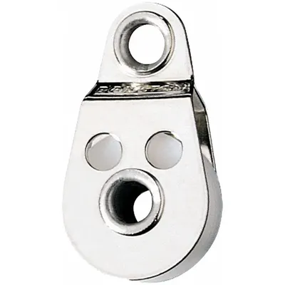 RONSTAN Pulley Block: Fixed, 1 Sheaves, For 3/16 in Rope Dia - Max - Fixed Pulleys