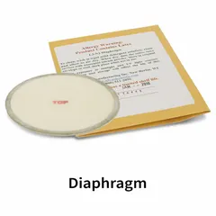 This ADVANTECH diaphragm is made of latex and designed for use in laboratory sieve frames. With a 3 in overall diameter and 1/8 in overall depth, it fits standard 3-inch sieve assemblies for particle size classification and separation of granular materials.