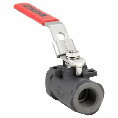 KECKLEY Manual Two-Way Ball Valve: 1/2 in, Carbon Steel, Straight, FNPT x FNPT - Carbon Steel Ball Valves
