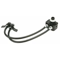 This flush control valve is a pressure-assist tank inlet-supply component for commercial restroom systems. Constructed of plastic and rubber, it is designed for right-hand installation and is compatible with Zurn Z8106 series flush systems.