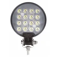 MAXXIMA Vehicle Work Light: Round, Flood, LED, Bolt/Bracket, Blunt Cut Wires, Universal, Black (MPN MWL-41)