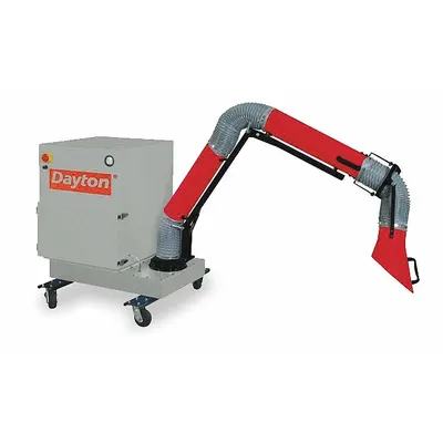 DAYTON Single-Arm Mobile Welding Fume Extractor, 120V - Single-Arm Mobile Welding Fume Extractors