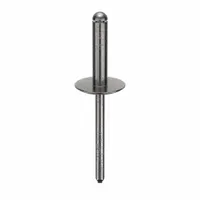 Blind Rivet,2 1/8" L,0.183" dia,PK250: Inch, 2 1/8 in Overall Lg, 51/64 in Body Lg, Open End, 250 PK (MPN SD610BSLF200)