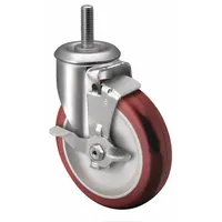 COLSON Stem Caster: Inch, Swivel, 3 in Wheel Dia., 1 1/4 in Wheel Wd, 4 in Mounting Ht, Polyurethane (MPN 2.03354.92 BRK0001)