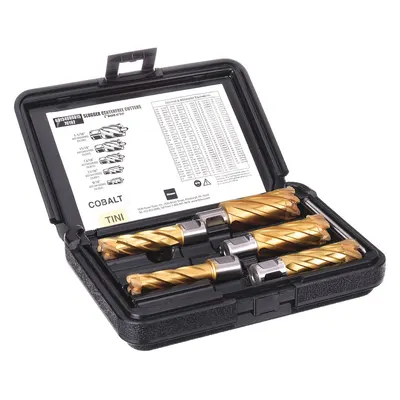 SLUGGER BY FEIN Annular Cutter Set: 2 in Max Cutting Dp, Pilot Pin Included, TiN, Cobalt - Annular Cutter Sets