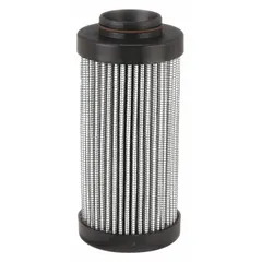 Fiberglass replacement filter element for hydraulic pressure lines. Rated for 10-micron filtration, maximum flow of 50 gpm, and maximum pressure of 3,000 psi. Suitable for use in industrial machinery, mobile equipment, and hydraulic power units to protect pumps, valves, and actuators.