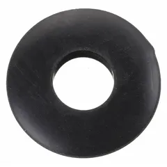 Full face Buna-N gladhand seal, 0.36 in thick, black, durometer 60A-65A. Sold in pack of 50. No screen or dust flap. Used in pneumatic systems for heavy-duty vehicles to create airtight connections between air brake lines and trailers.