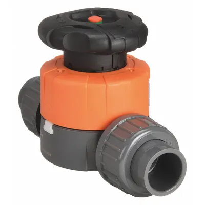 GEORG FISCHER 1/2 in PVC Diaphragm Valve - PVC Diaphragm Valves for Chemicals