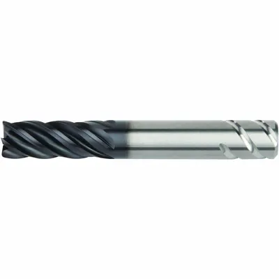 WIDIA HANITA: Carbide, AlTiN Coated, 5 Flute, 1" Mill Dia, 1-3/4" LOC, 0.03" Rad - Reduced-Neck Fast-Cutting Carbide Corner-Radius End Mills for Steel & Cast Iron