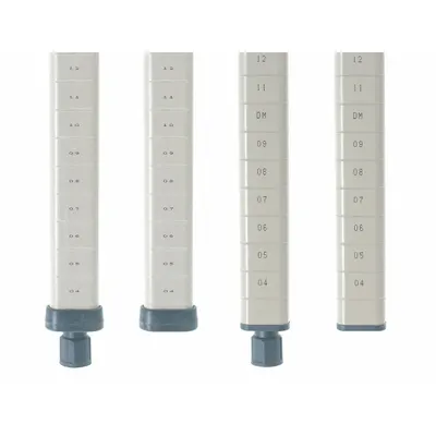 METRO Shelving Post: 61 3/16 in x 1 3/4 in, Taupe, 18 ga Post Gauge, Steel - Posts for Quick-Adjust Antimicrobial Plastic Shelving