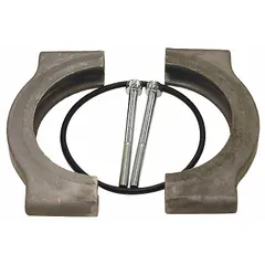Fixing clamp for securing components in compressed air treatment systems. Compatible with Oil-X Evolution filter series, including filter model 4HDT5 and assembly ACS055JNMX.
