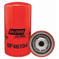 BALDWIN FILTERS Fuel Filter: Spin-On, 3 3/4 in Outside Dia, M20-1.50 Thread Size, Paper, BF46104